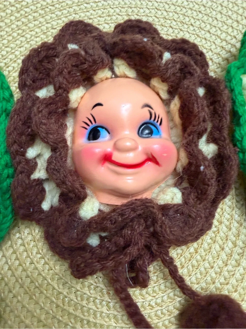 Handmade Vintage Crochet Doll Faces